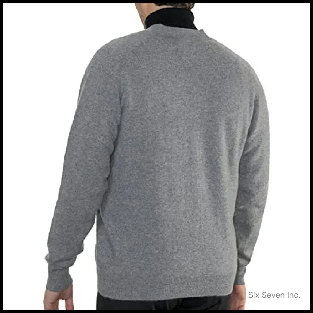 Pure Cashmere Classic Cardigan Elegant Minimal Chic Menswear Luxury